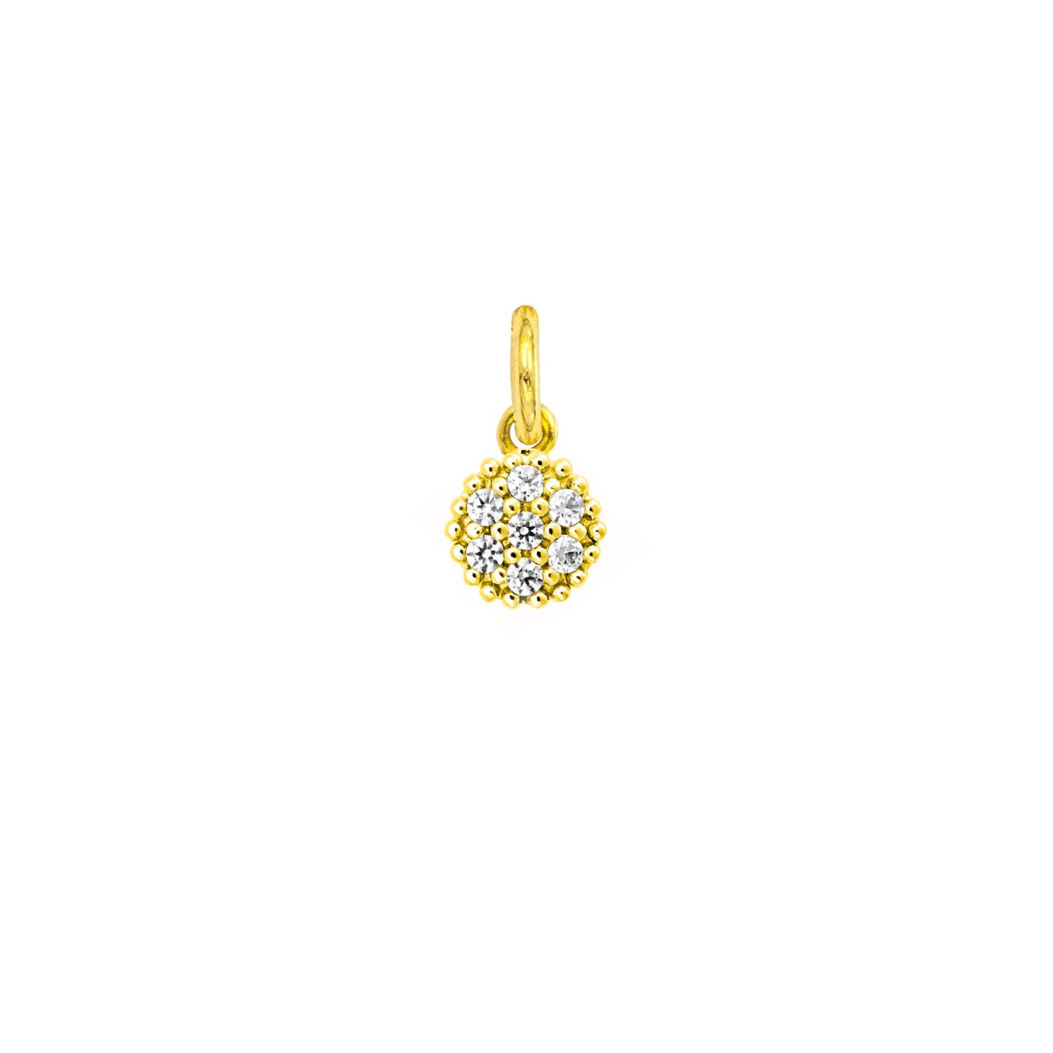 Charm Cerchio in Oro 9 Kt e Zirconi  Ref. A0153G9 - FACCO