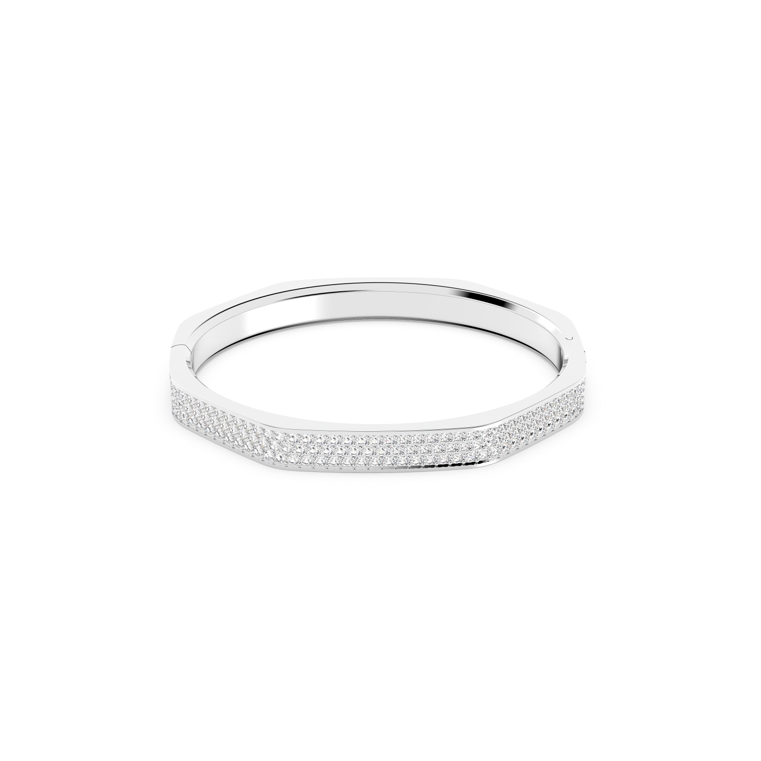 Swarovski - Bracciale rigido Dextera, Forma ottagonale, Bianco, Placcato rodio Ref. 5655624 - SWAROVSKI