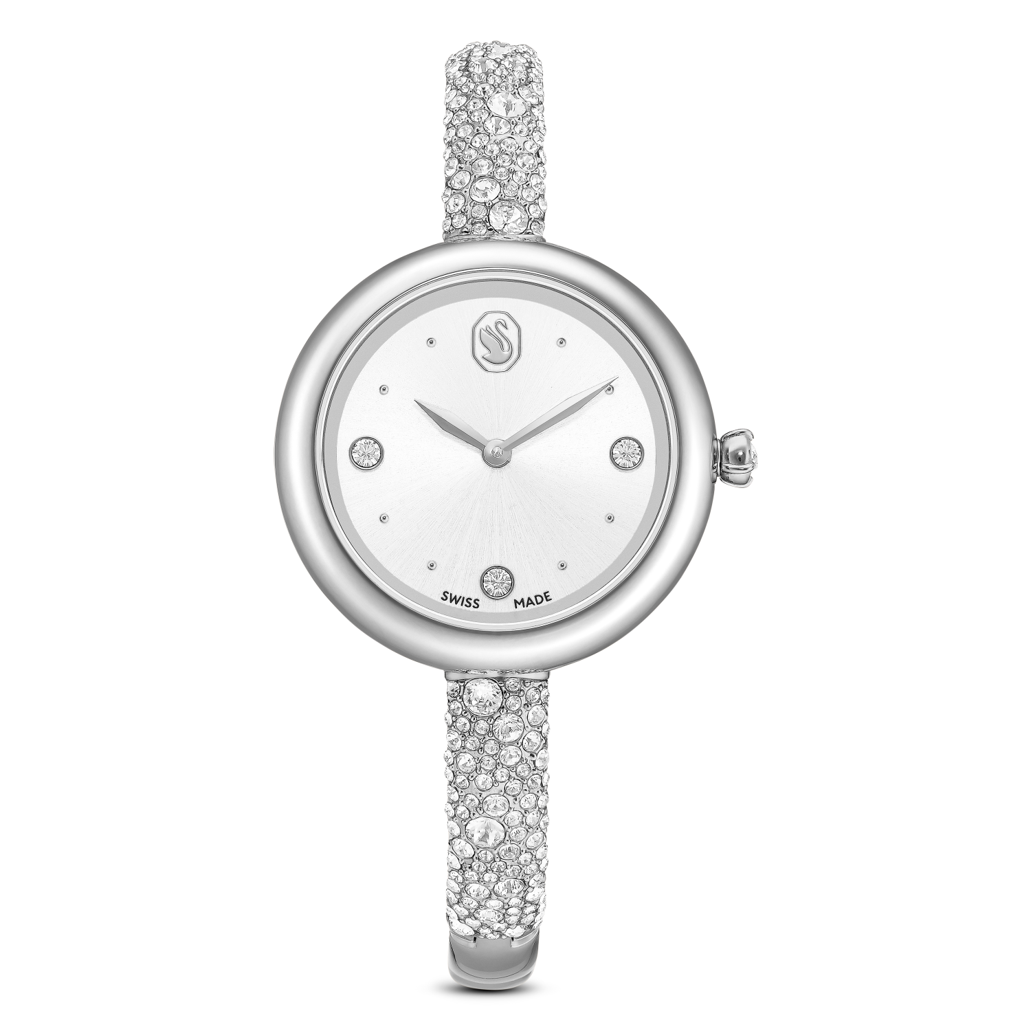 Swarovski - Orologio Sublima bangle, Fabbricato in Svizzera, Bracciale di metallo, Tono argentato, Acciaio inossidabile Ref. 5730369 - SWAROVSKI