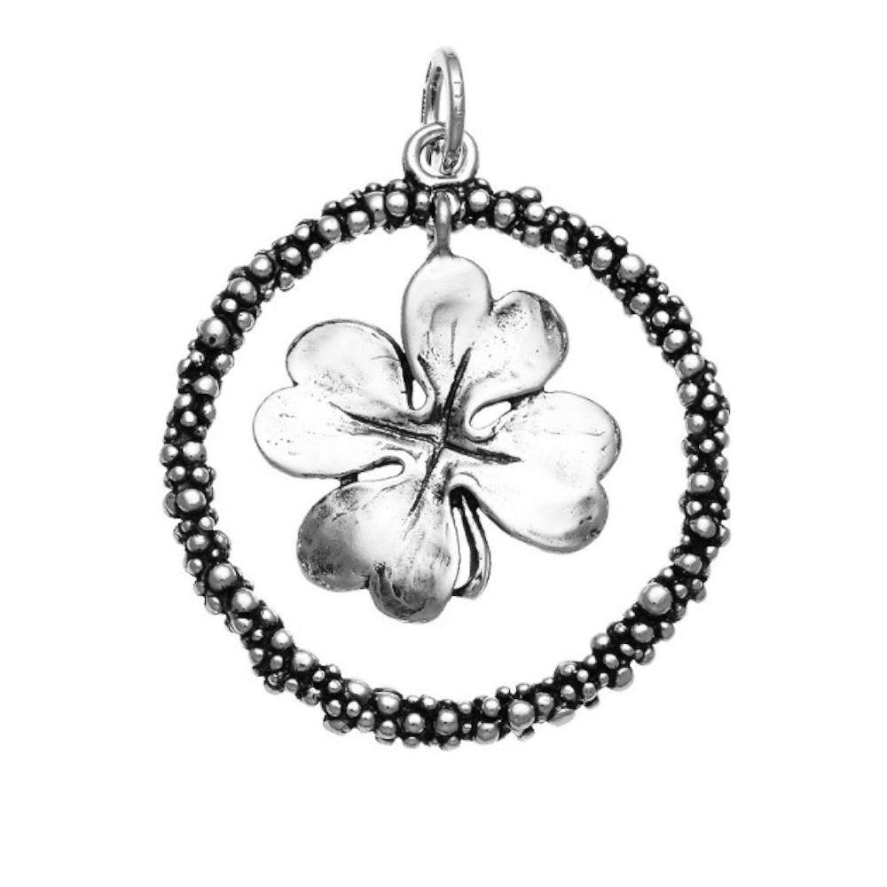 Giovanni Raspini - Charm Quadrifoglio Grande Perlage Ref. 10626 - GIOVANNI RASPINI