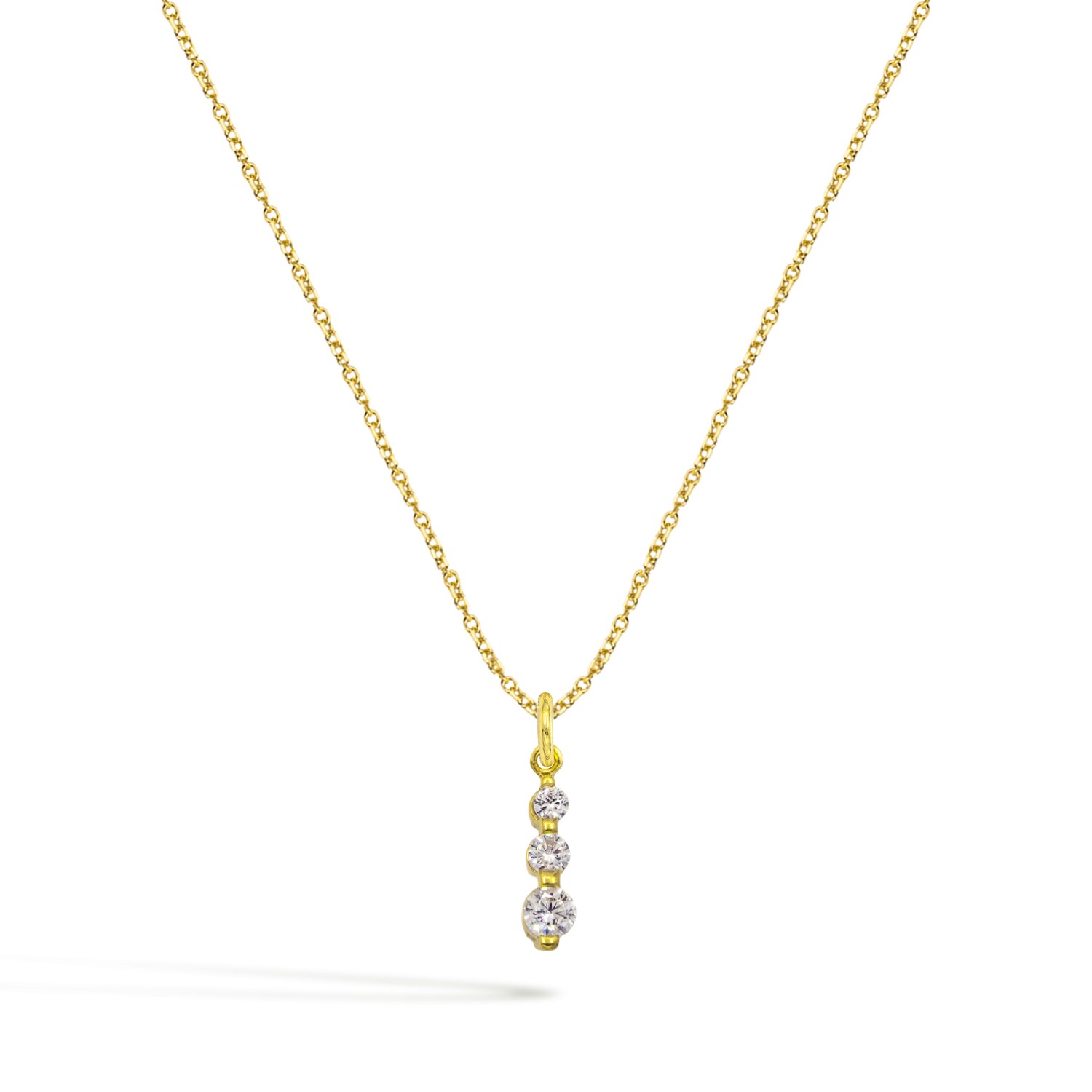 Collana Luce in Oro 9 Kt e Zirconi  Ref. C0169G9 - FACCO