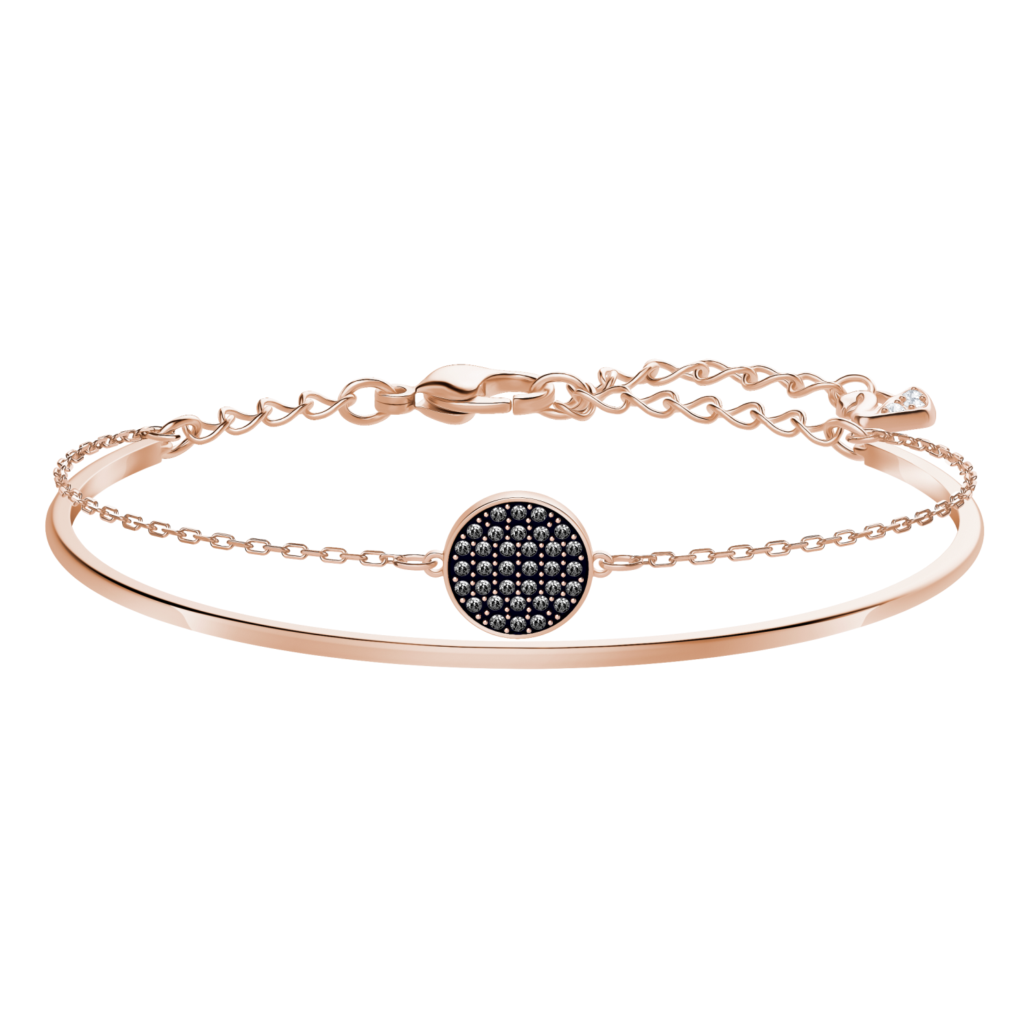 Swarovski - Bracciale rigido Ginger, Placcato color oro rosa Ref. 5389046 - SWAROVSKI