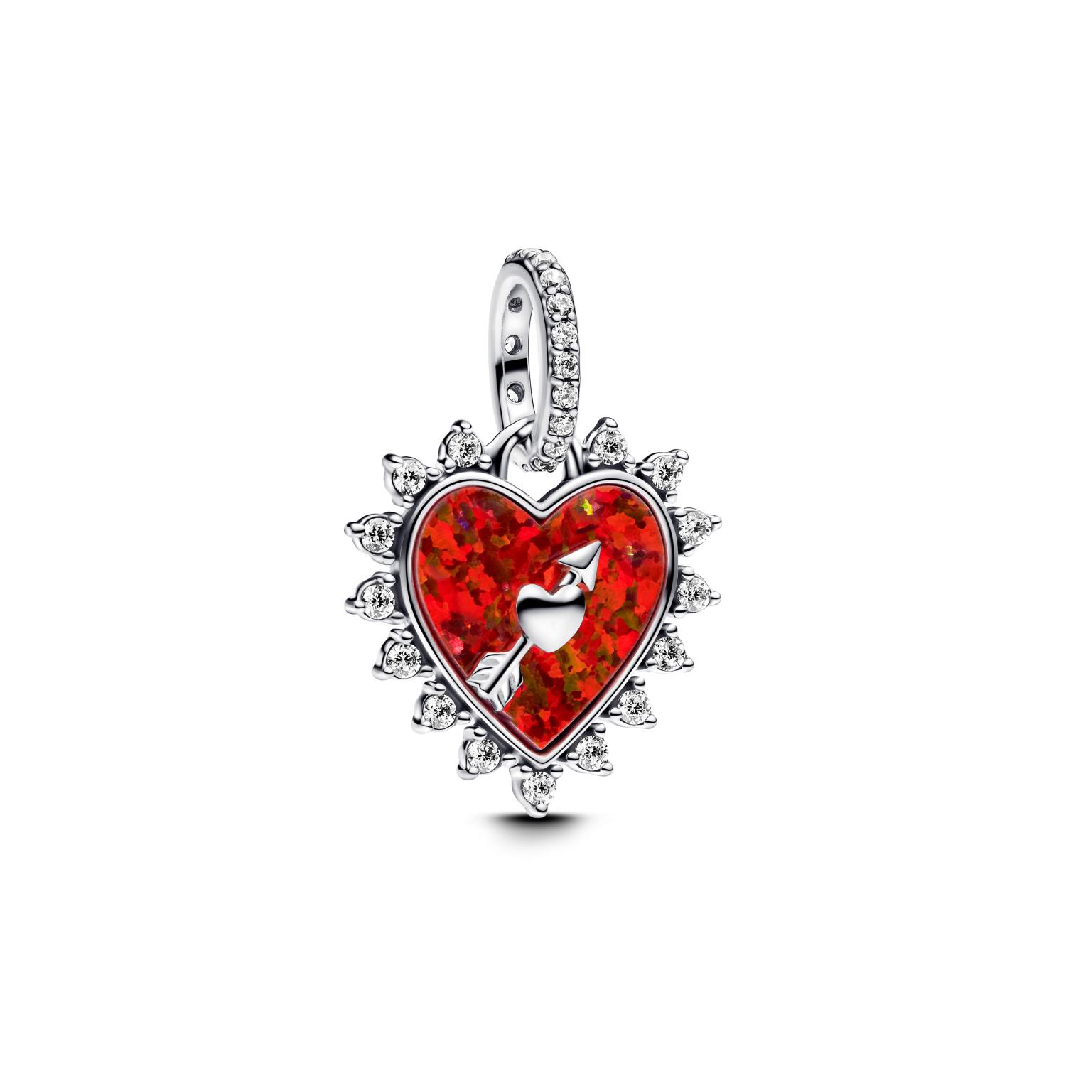 Pandora - Pendente Cuore Rosso con Freccia Grievole Ref. 793667C01 - PANDORA