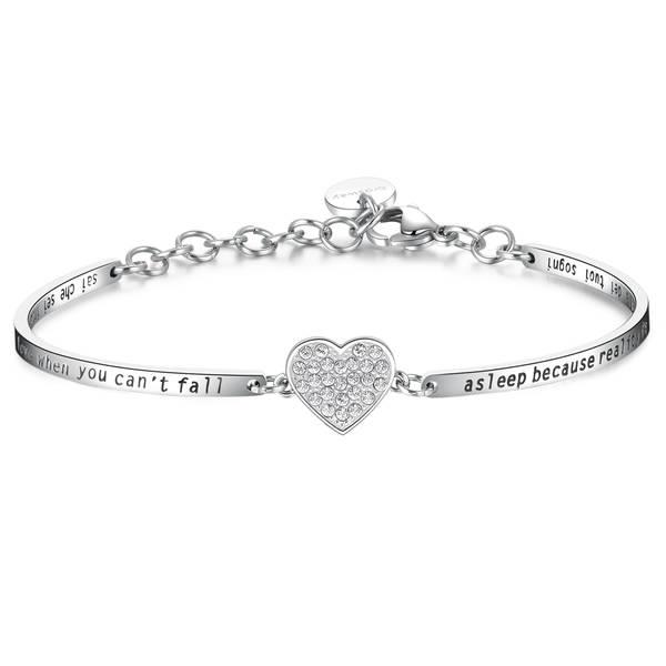 BRACCIALE BROSWAY - Bracciale CHAKRA in acciaio con centrale a cuore  Ref. BHK150 - BROSWAY