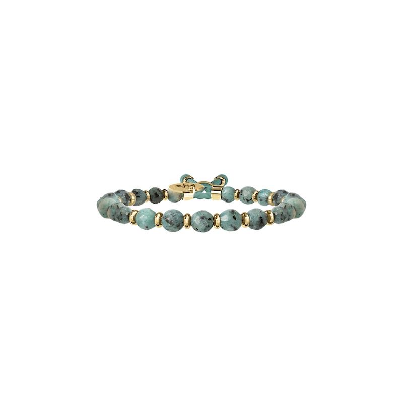 Gioielli Kidult - Bracciale labradorite e acciaio 316L Pvd Gold Ref. 731421 - KIDULT