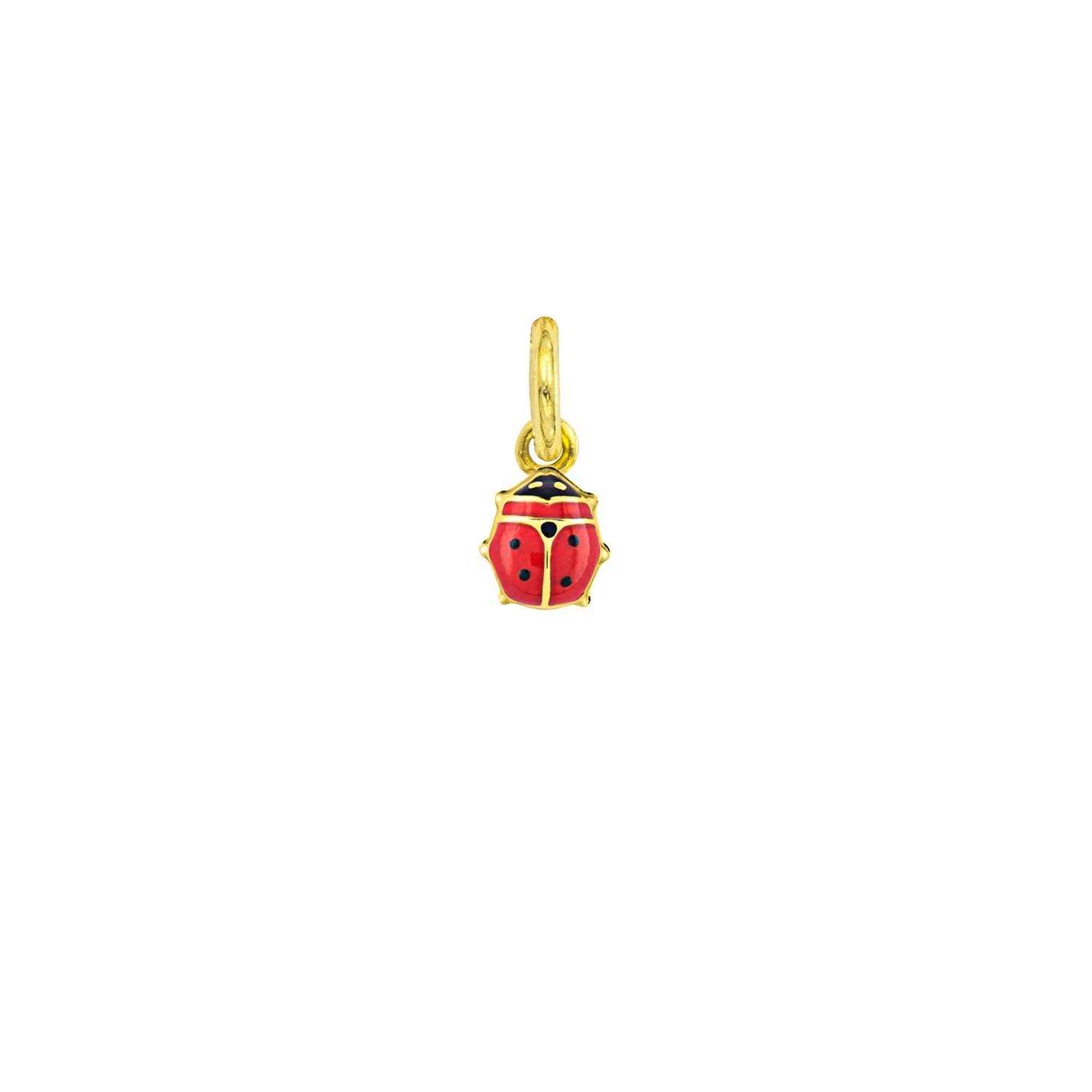 Charm Coccinella in Oro 9 Kt e Smalto Rosso  Ref. A0210G9 - FACCO