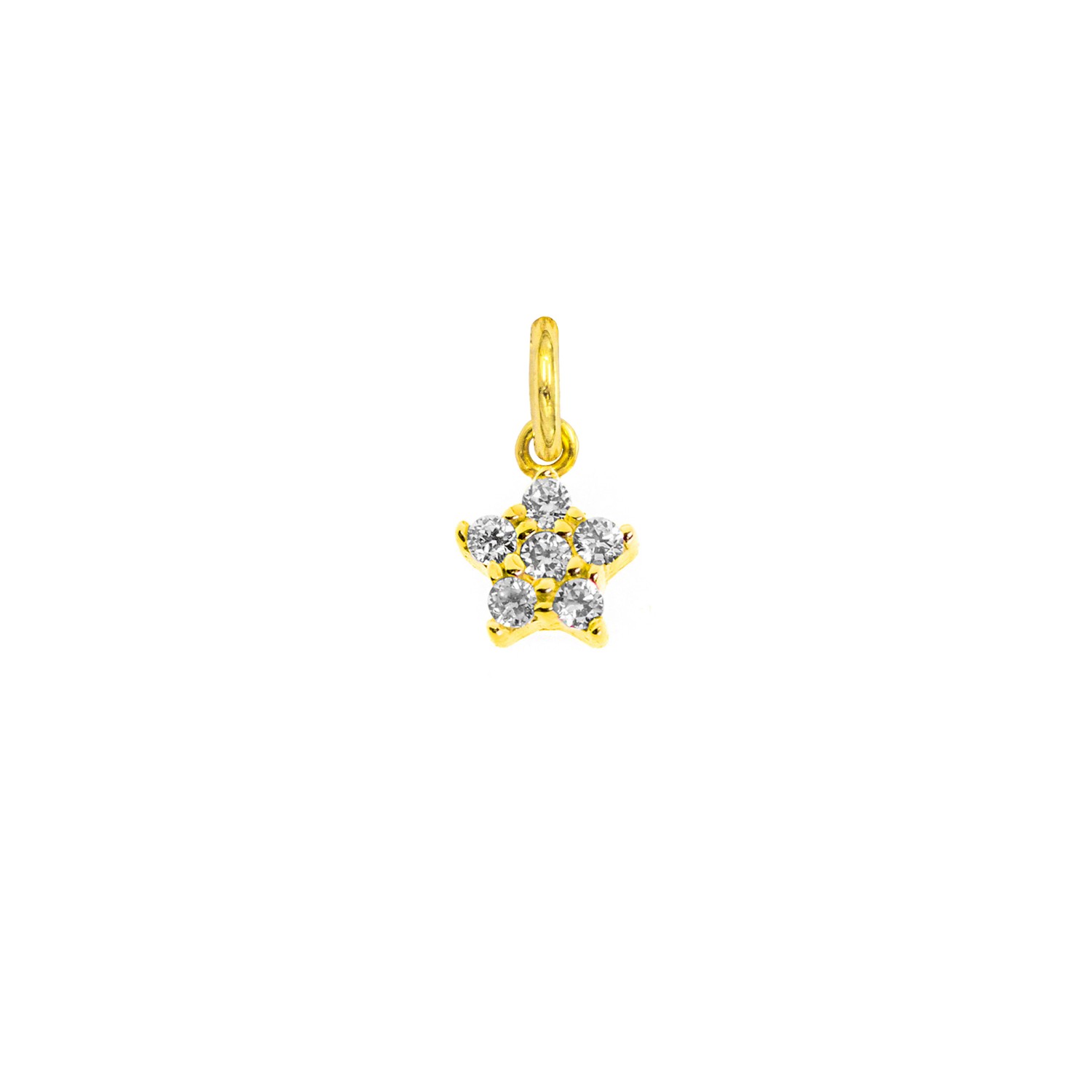Charm Stella in Oro 9 Kt e Zirconi  Ref. A0137G9 - FACCO