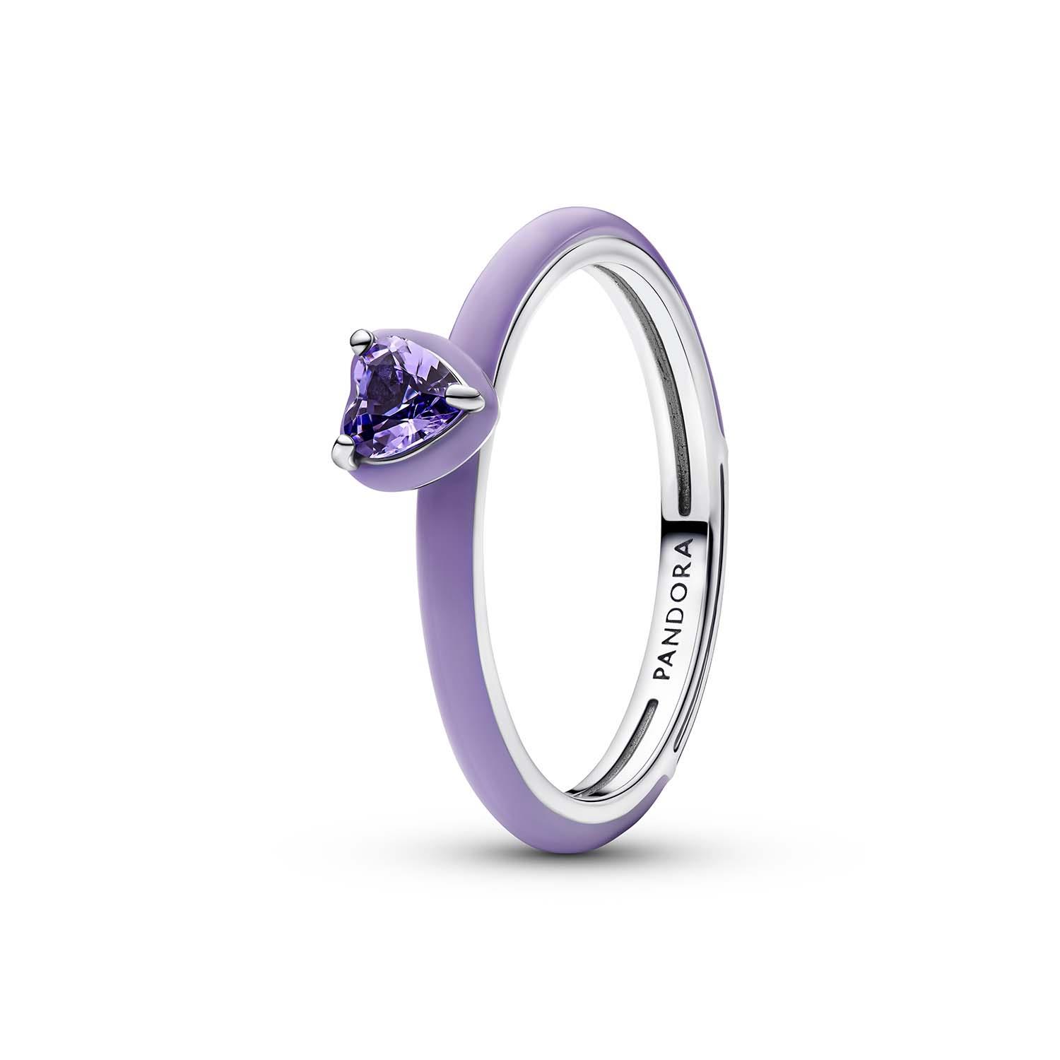 Pandora - Anello Viola Chakra Heart Pandora ME  Ref. 193088C04-46 - PANDORA