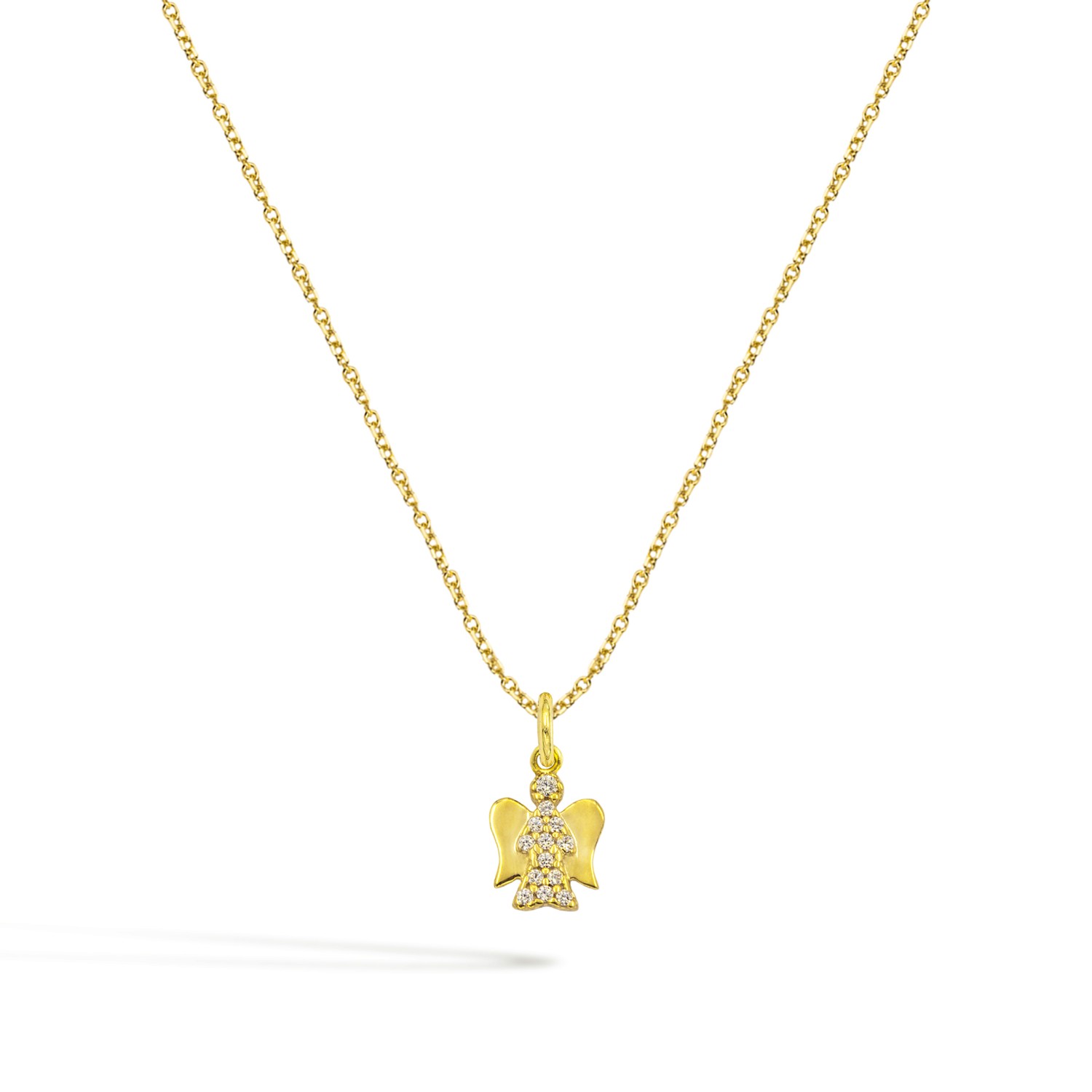 Collana Credo in Oro 9 Kt e Zirconi  Ref. C0336G9 - FACCO