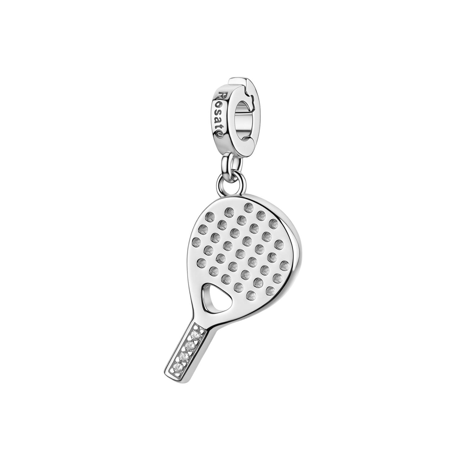 Rosato - Charm STORIE argento 925/1000, rodio a forma di racchetta da padel Ref. RZ266R - ROSATO