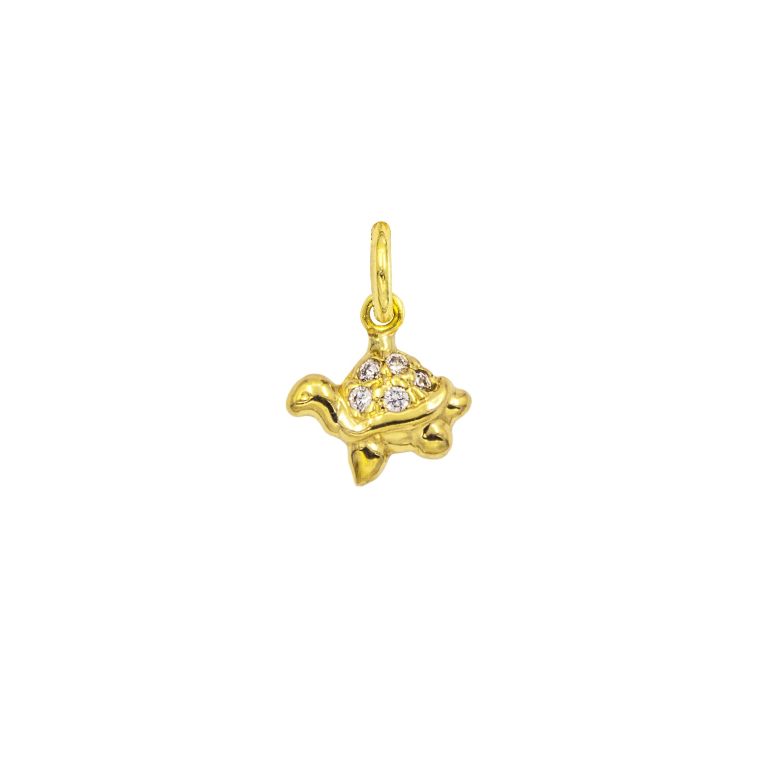 Charm Tartaruga in Oro 9 Kt e Zirconi  Ref. A0264G9 - FACCO