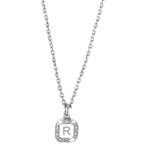 Girocollo Dvccio - Lettera R collezione Rebel 45 cm. Ref. ZXCQUAD/W-R - DUCCIO