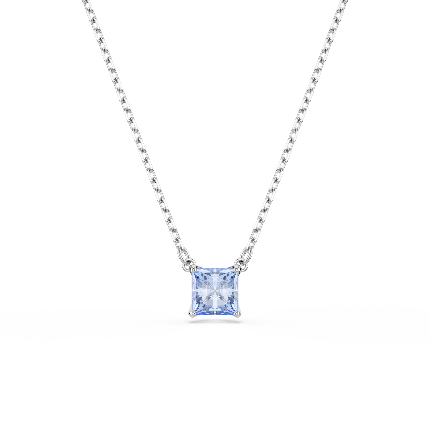 Swarovski - Pendente Matrix, Taglio squadrato, Blu, Placcato rodio Ref. 5723568 - SWAROVSKI