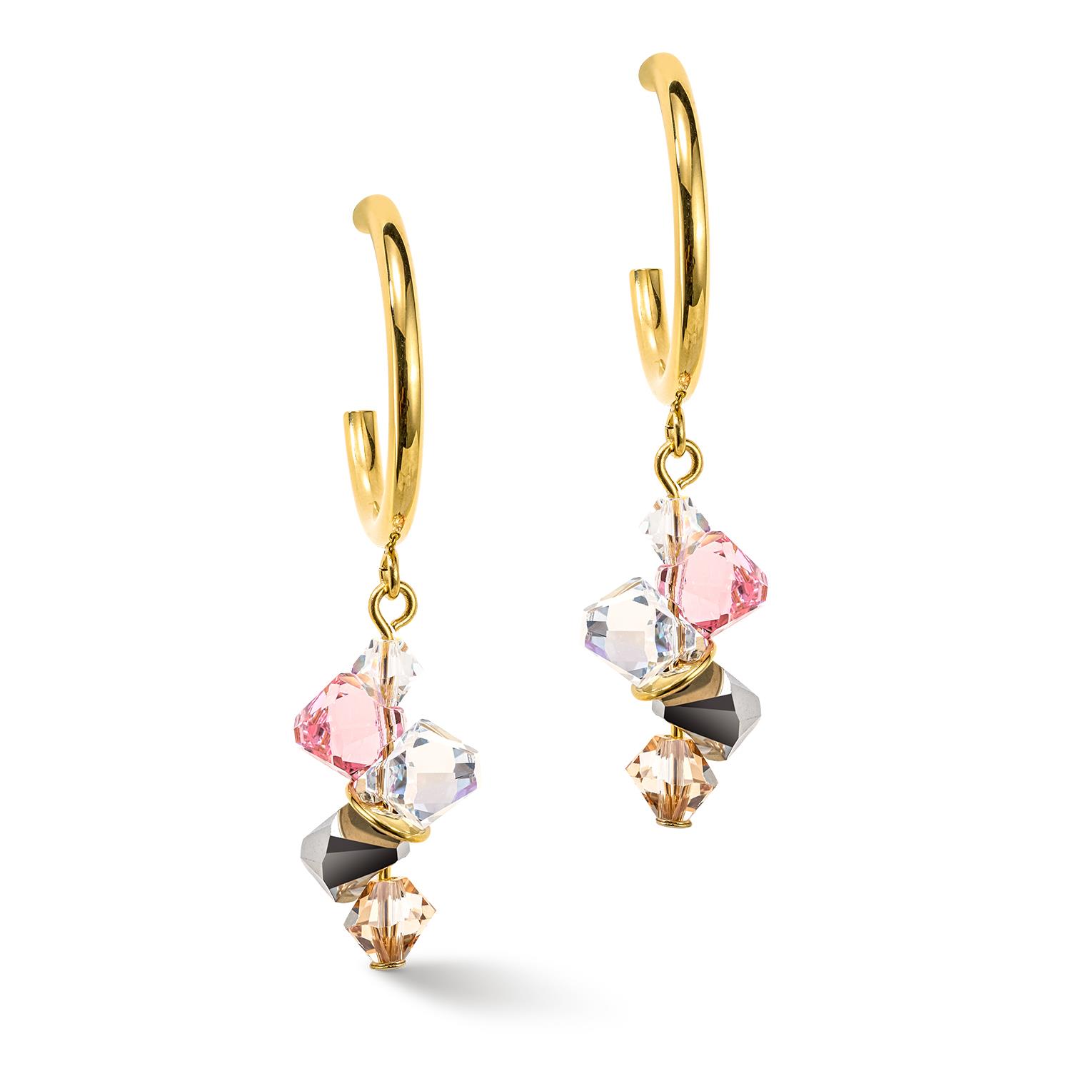 Coeur De Lion - Orecchini Dancing Crystals oro rosa chiaro Ref. 4639/21-1920 - CDL