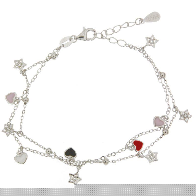 Bracciale Cuori e Stelle in Argento 925 - BARTOCCINI 925