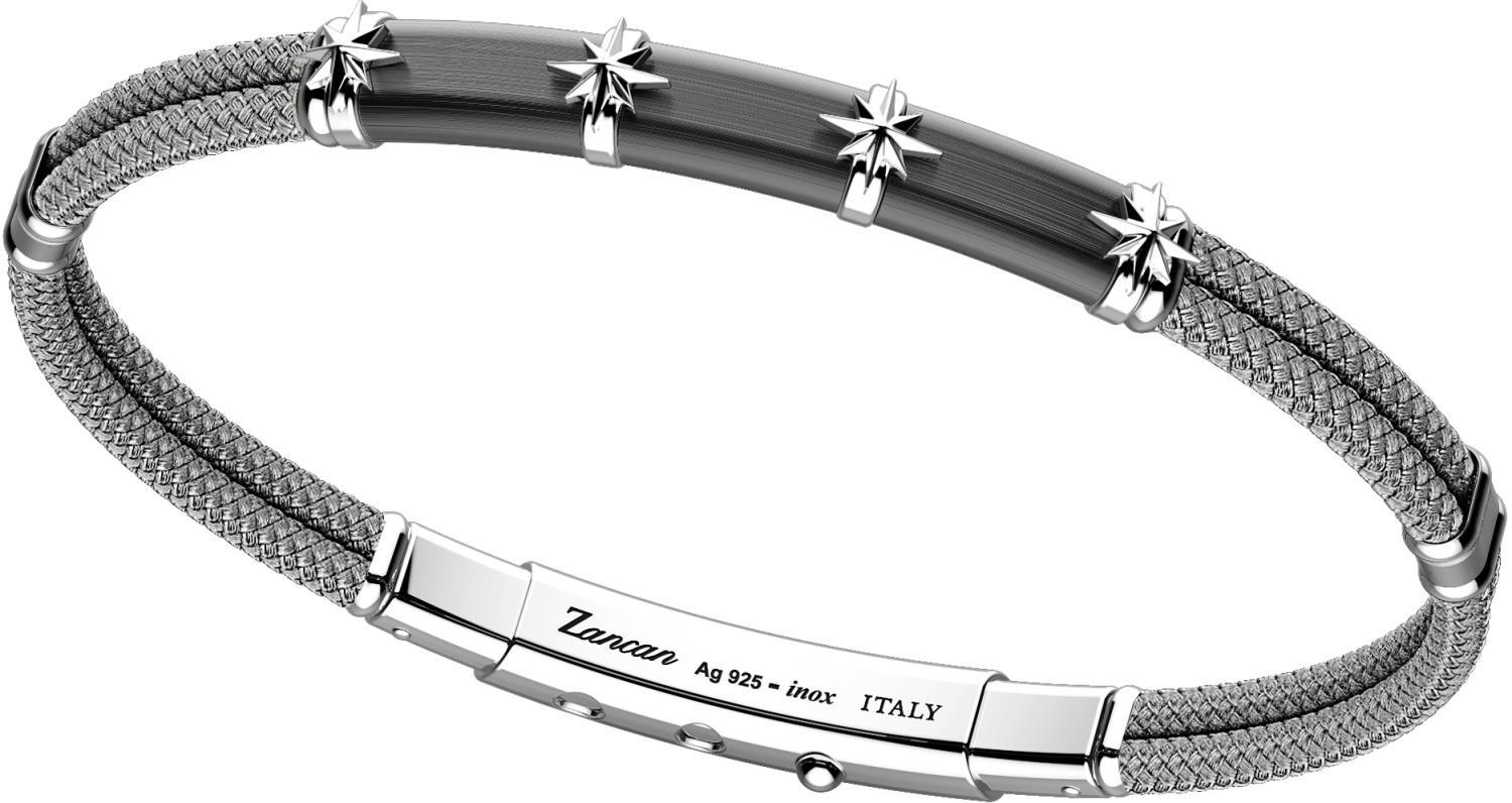 Bracciale Zancan da uomo in Argento e Kevlar Ref. ESB067-GR - ZANCAN