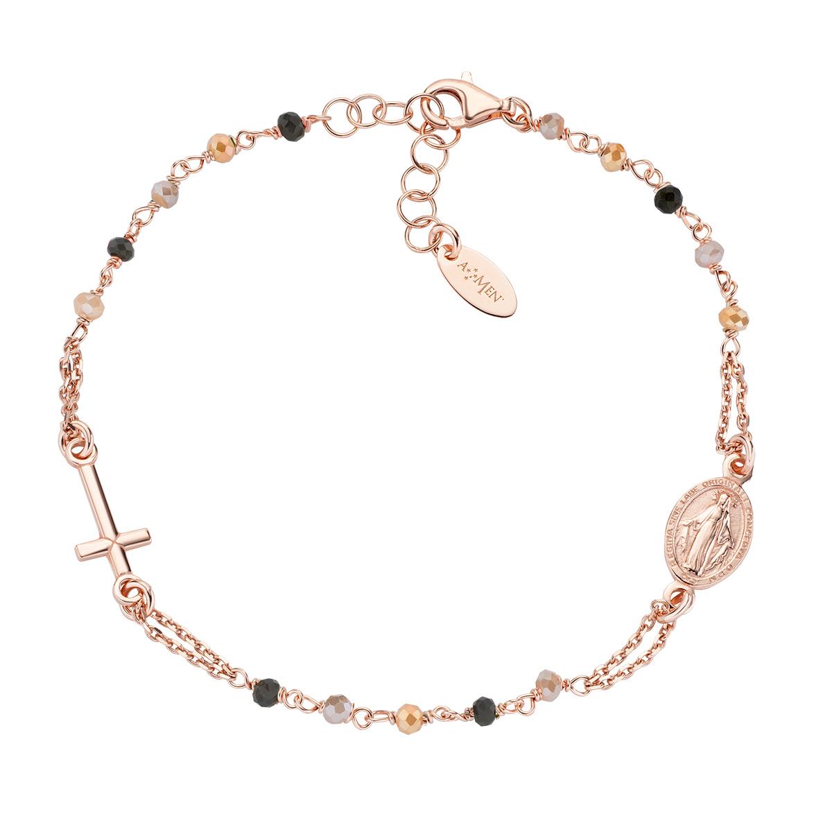 Bracciale Rosario Cristalli Multicolor - Amen Collection Ref. BRO10RMMM3 - AMEN