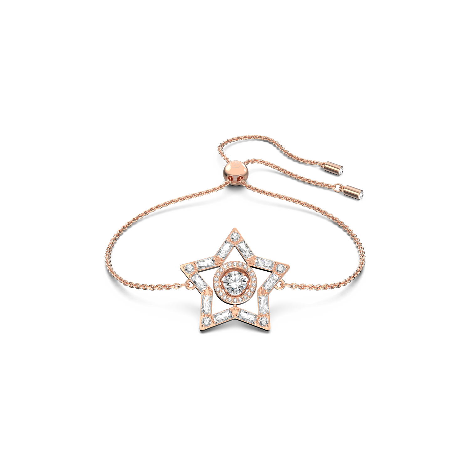 Swarovski - Braccialetto Stella, Stella, Bianco, Placcato color oro rosa Ref. 5617882 - SWAROVSKI