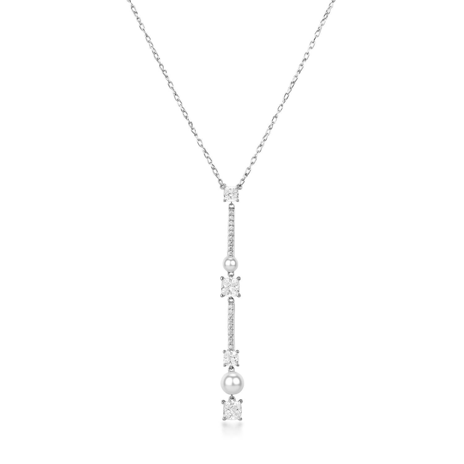 Brosway - Collana FANCY in argento 925/1000 rodiato, con perle e cubic zirconia white Ref. FIW169 - BROSWAY