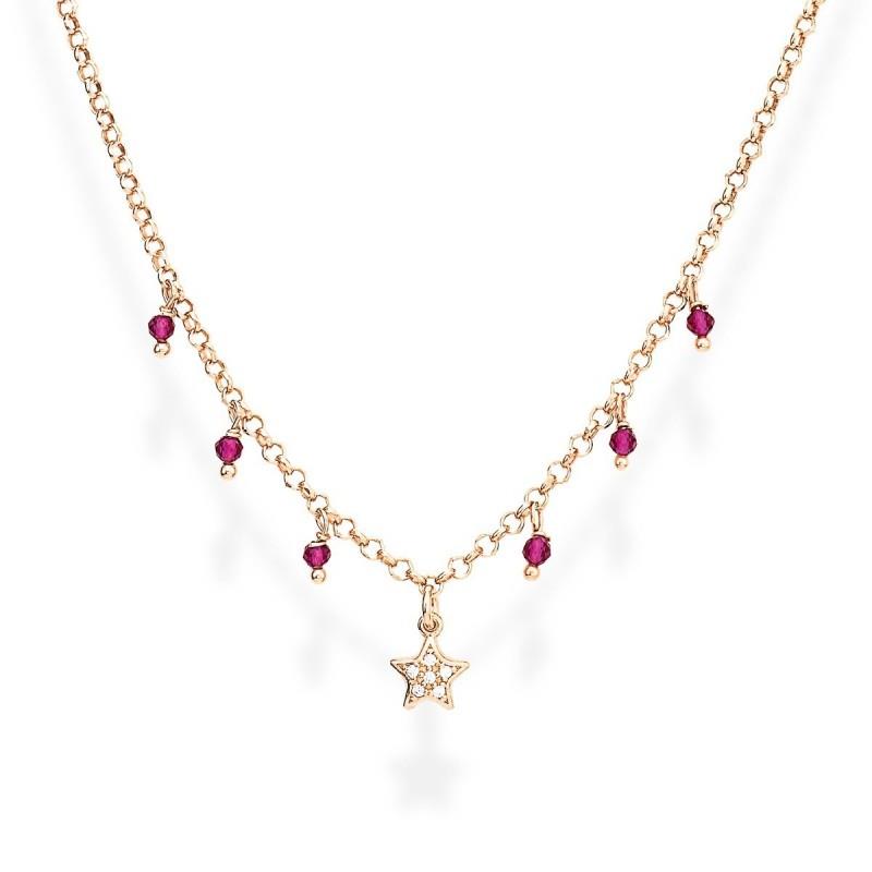 Collana Amen - Argento con zirconi e cristalli Ref. CLSRROZ - AMEN