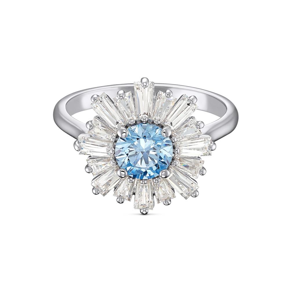 Anello Swarovski - Sunshine, azzurro, placcato rodio Ref. 5537797 - SWAROVSKI