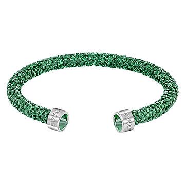 Swarovski - Bracciale rigido Crystaldust, verde, acciaio inossidabile Ref. 5273637 - SWAROVSKI