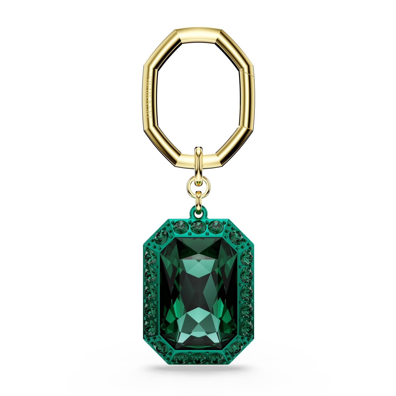 Swarovski - Portachiavi, Taglio ottagonale, Verde, Mix di finiture Ref. 5666643 - SWAROVSKI