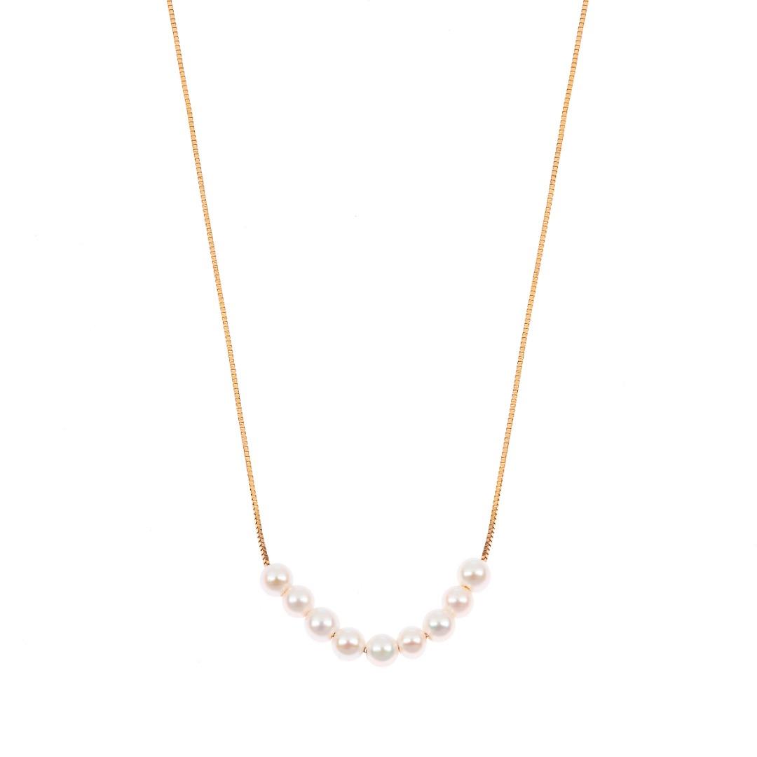 Collana in Oro Giallo e Perle Ref. 771213 - FACCO