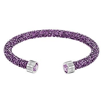 Swarovski - Bracciale rigido Crystaldust, viola, acciaio inossidabile Ref. 5278499 - SWAROVSKI