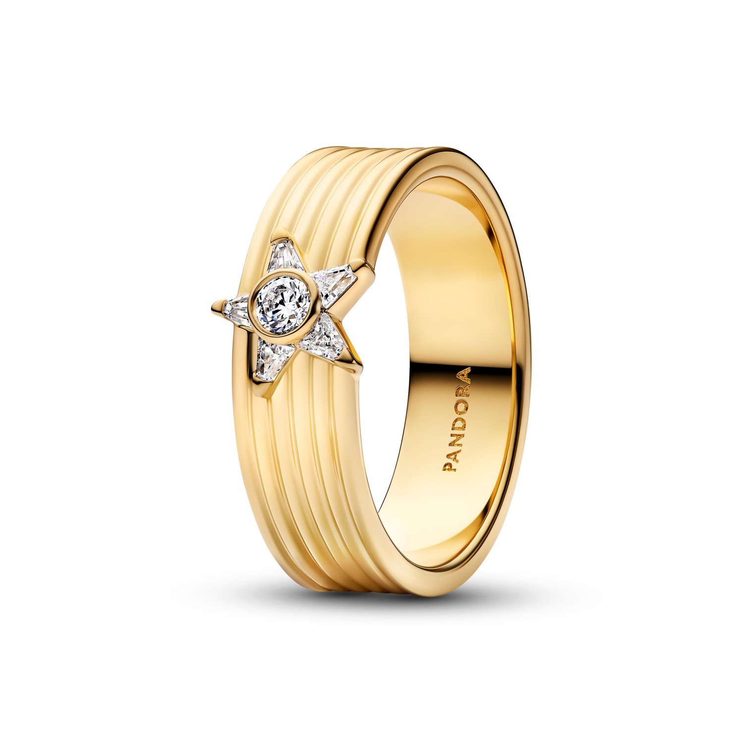 Anello Pandora Fascia Larga Stella Cadente Luminosa – 165070C01-48 - PANDORA