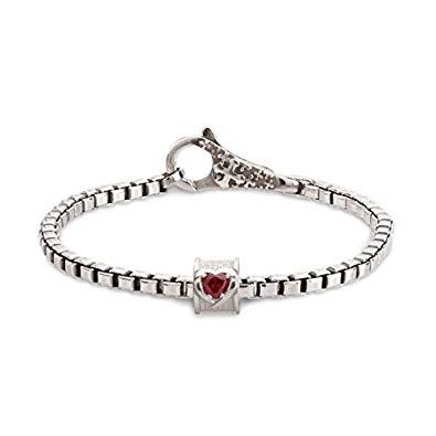BRACCIALE INCIPIT TUUM - ARGENTO RODIATO E TOPAZIO ROSSO Ref. INCBC91E9E0 - TUUM