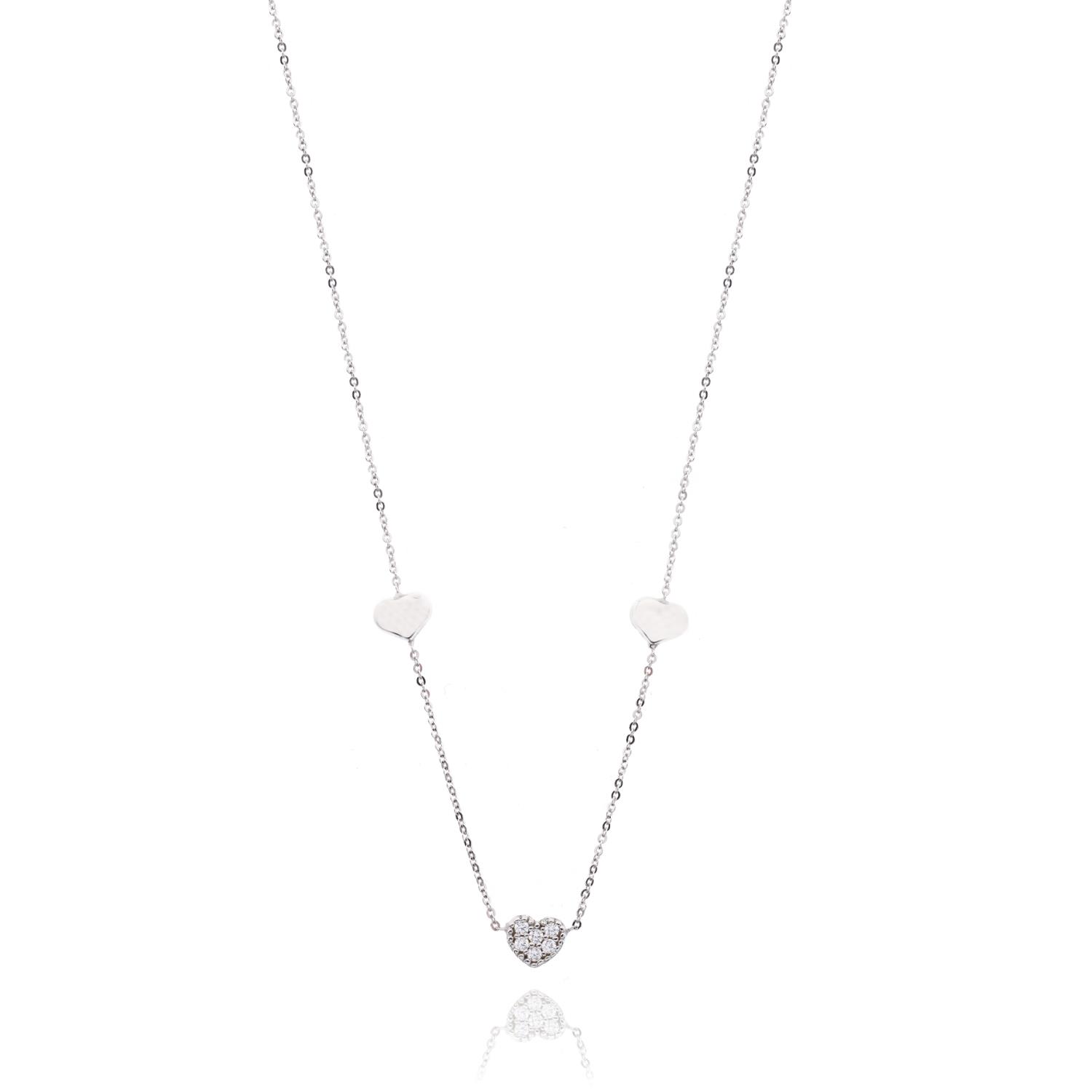 Collana in Oro Bianco Simbolo Cuore Ref. 764860 - FACCO