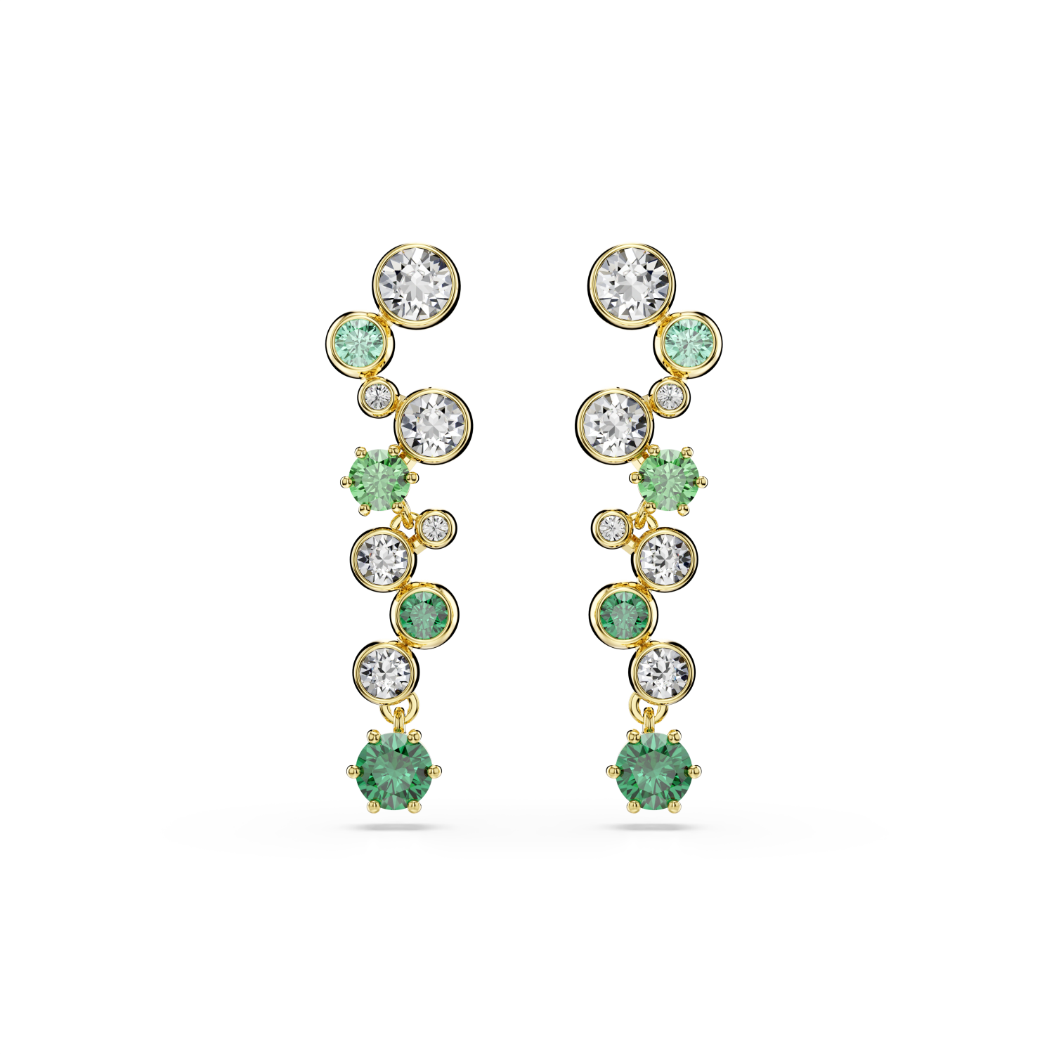 Swarovski - Orecchini pendenti Constella, Taglio misto, Verdi, Placcato color oro Ref. 5732248 - SWAROVSKI