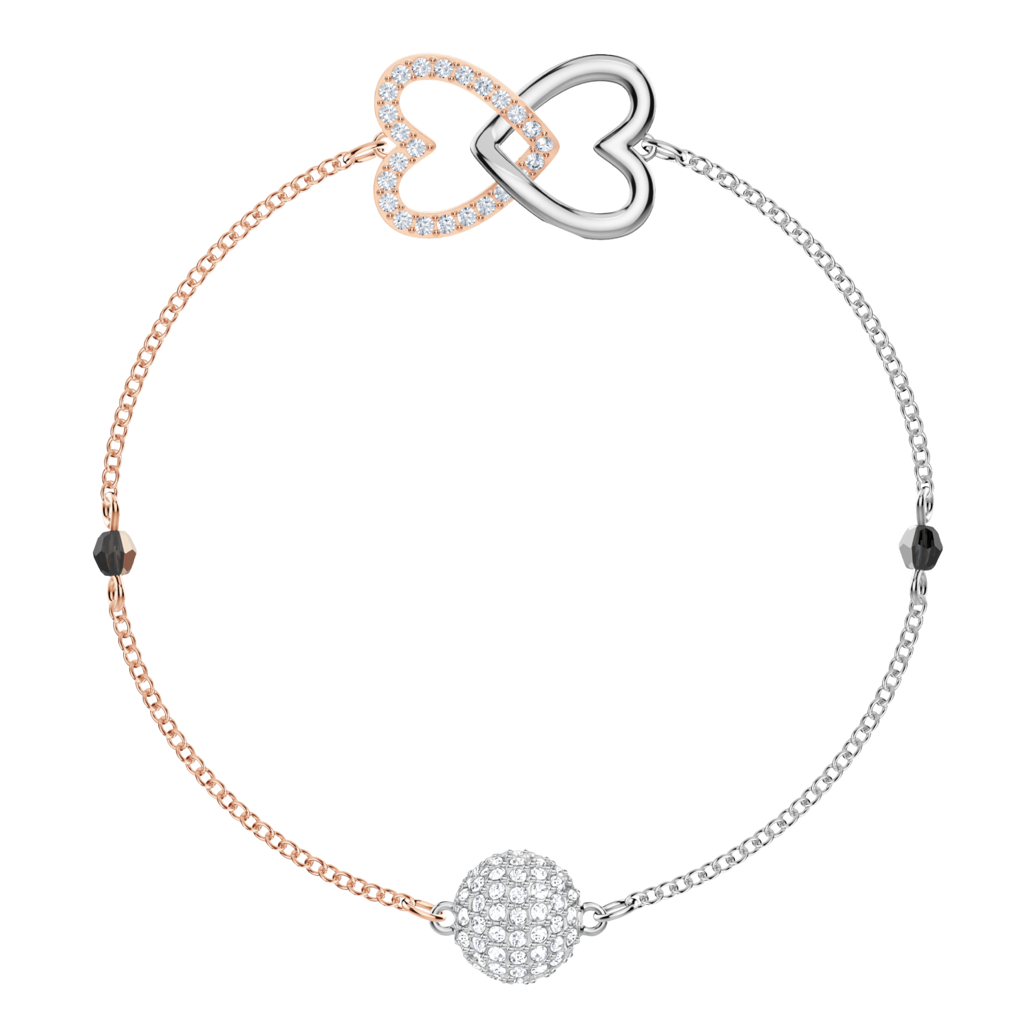 Swarovski - Strand Swarovski Remix Collection Forever, Cuore, Bianco, Mix di placcature Ref. 5451098 - SWAROVSKI