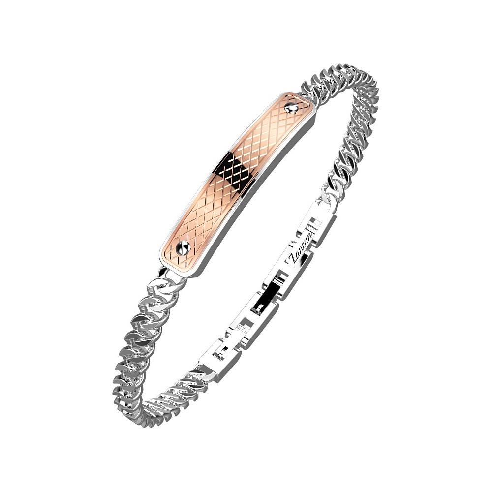 Bracciale Zancan - Grumetta con Placca Oro Rosa Ref. EHB174 - ZANCAN