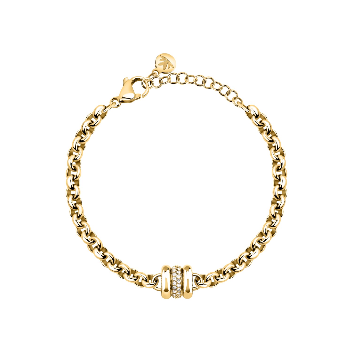 Bracciale Morellato Vintage in acciaio, con finitura oro giallo, con cristalli - SAZJ10 - MORELLATO