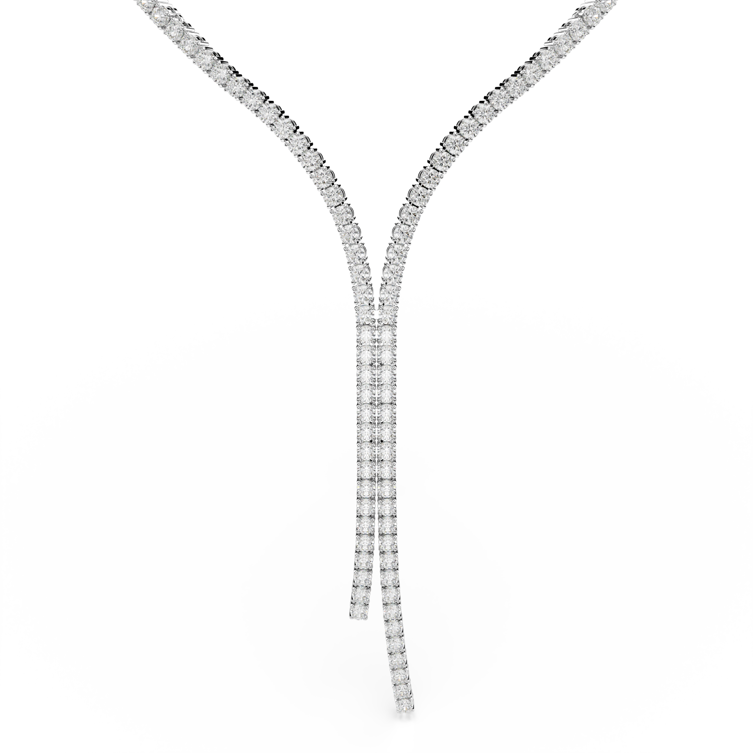 Swarovski - Collana a Y Matrix, Taglio Round, Bianco, Placcato rodio Ref. 5707988 - SWAROVSKI