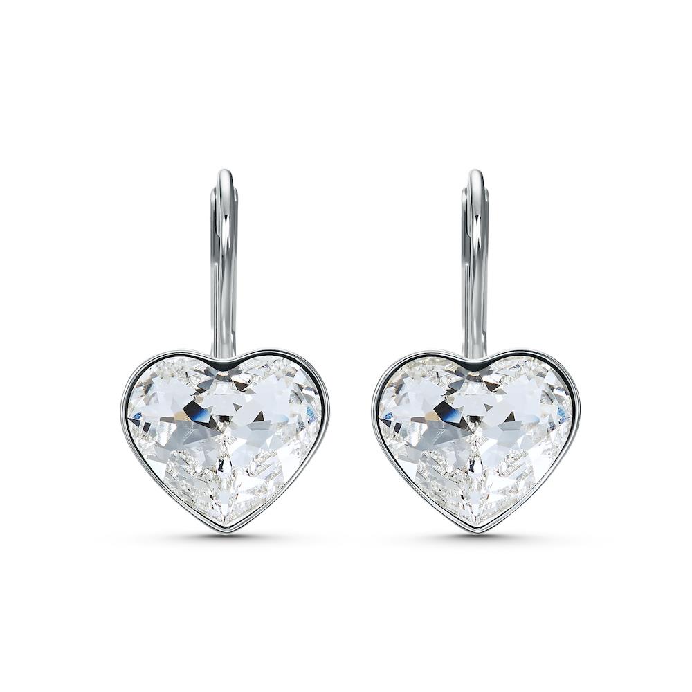 Orecchini Swarovski - Bella Heart, bianco, placcato rodio Ref. 5515191 - SWAROVSKI