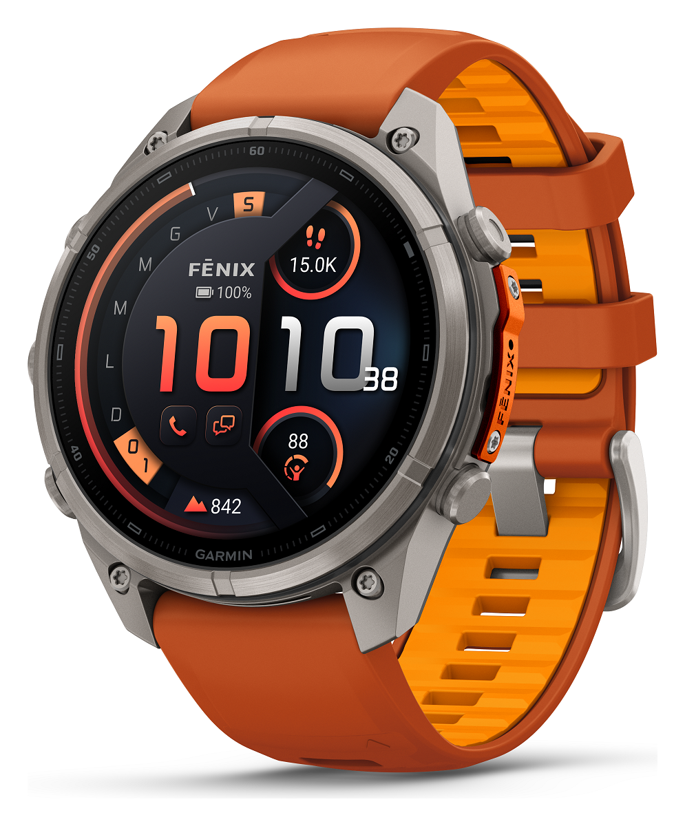 Garmin fēnix 9 Pro AMOLED 47 mm Sapphire Titanio inReach – Autumn Orange/Spark Orange | 010-04336-01 - GARMIN