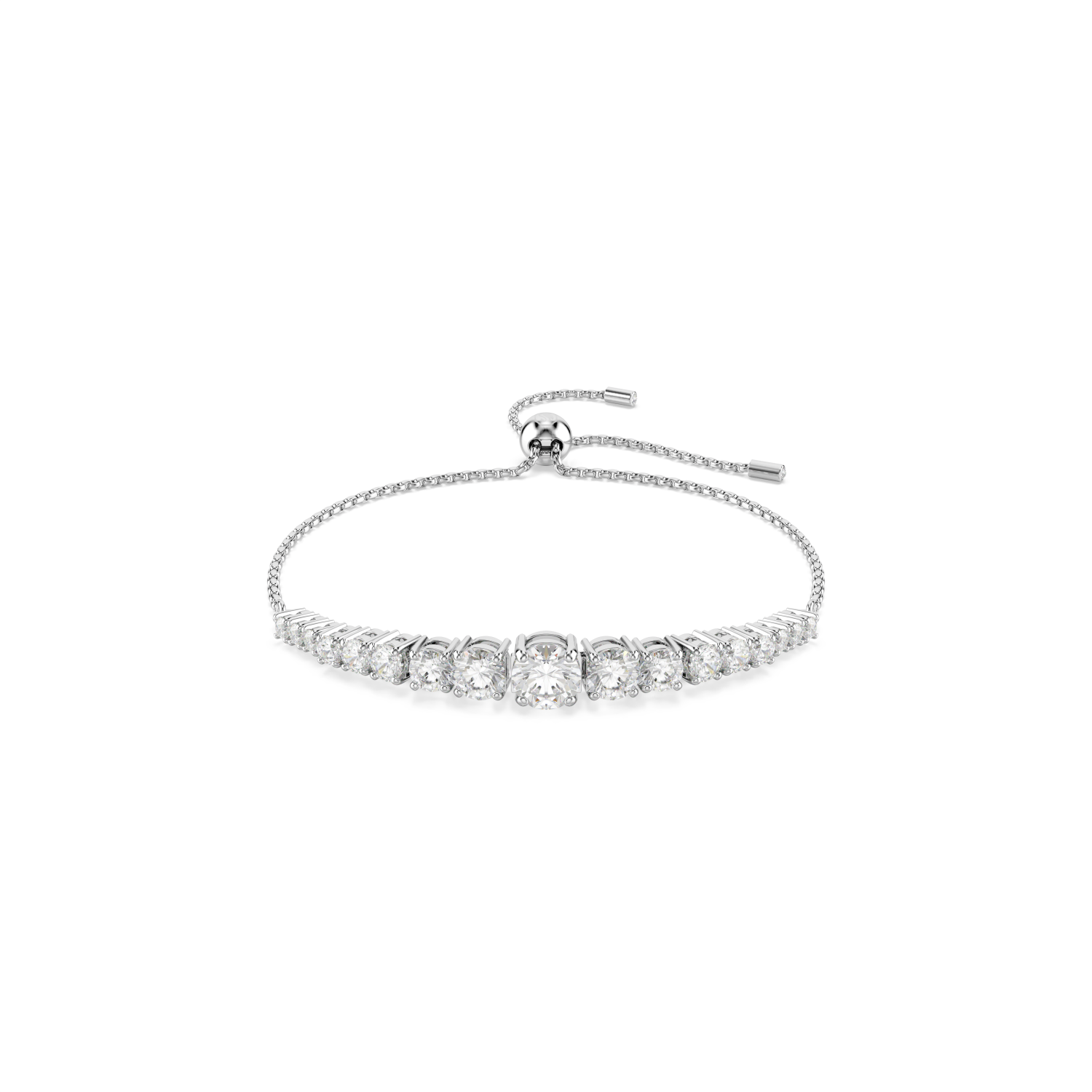 Swarovski - Braccialetto Matrix, Sfumatura di tagli Round, Bianco, Placcato rodio Ref. 5690677 - SWAROVSKI