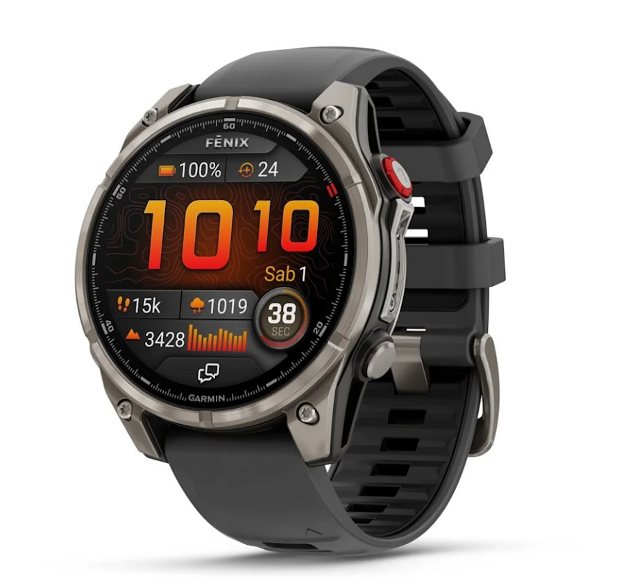 Garmin FĒNIX&reg; 8 Pro &ndash; 47 mm, AMOLED Sapphire, Titanio con cinturino in silicone Graphite & Black Ref. 010-03198-11 - GARMIN