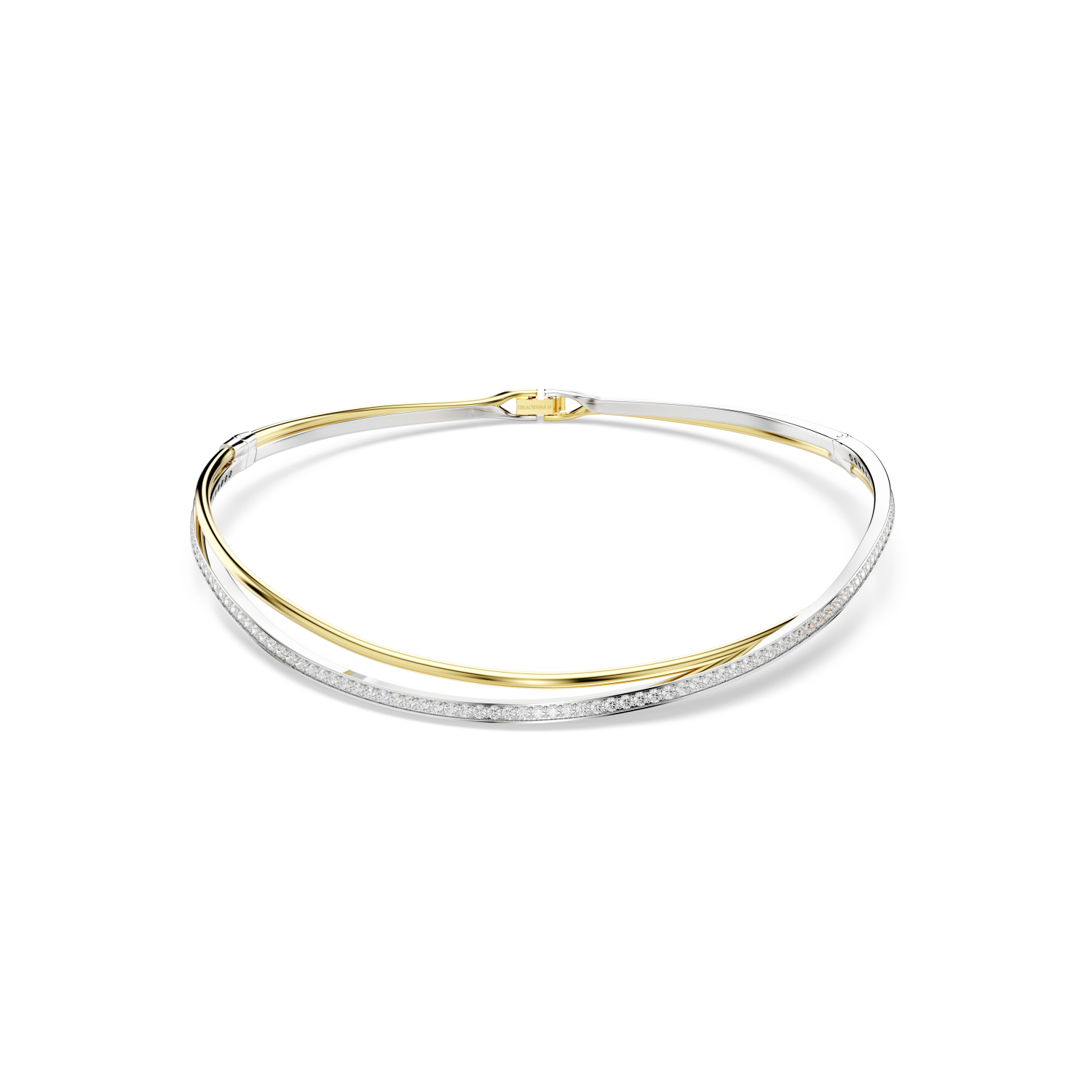 Swarovski - Girocollo Hyperbola, Taglio Round, Bianco, Mix di finiture Ref. 5702408 - SWAROVSKI