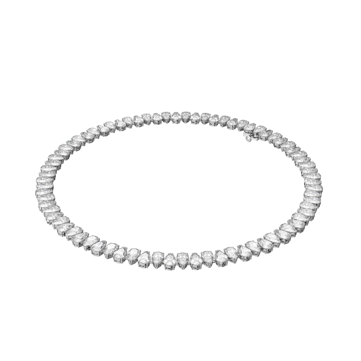 Swarovski - Collana Millenia, Taglio Pear, Bianco, Placcato rodio Ref. 5598362 - SWAROVSKI