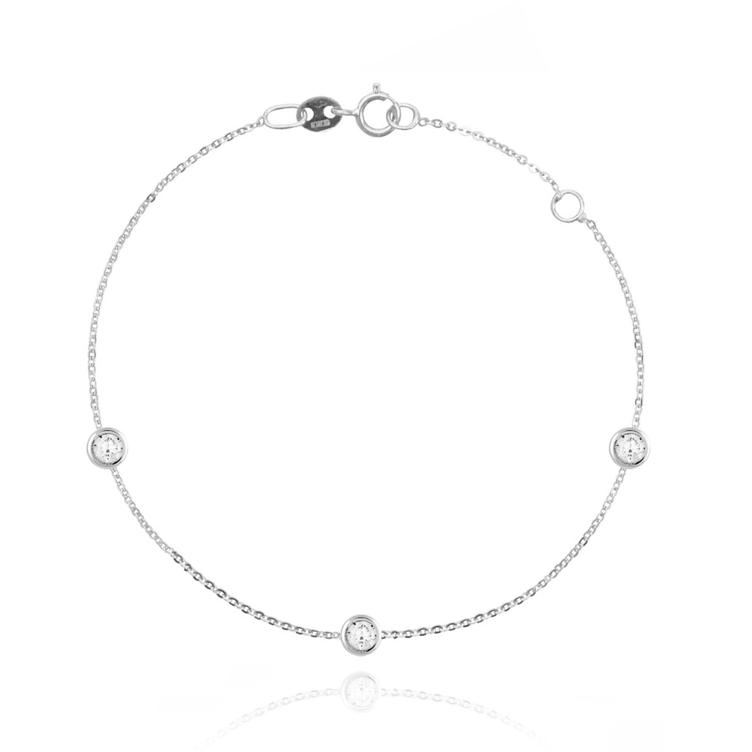 Bracciale in Oro Bianco e Zirconi Ref. 765977 - FACCO