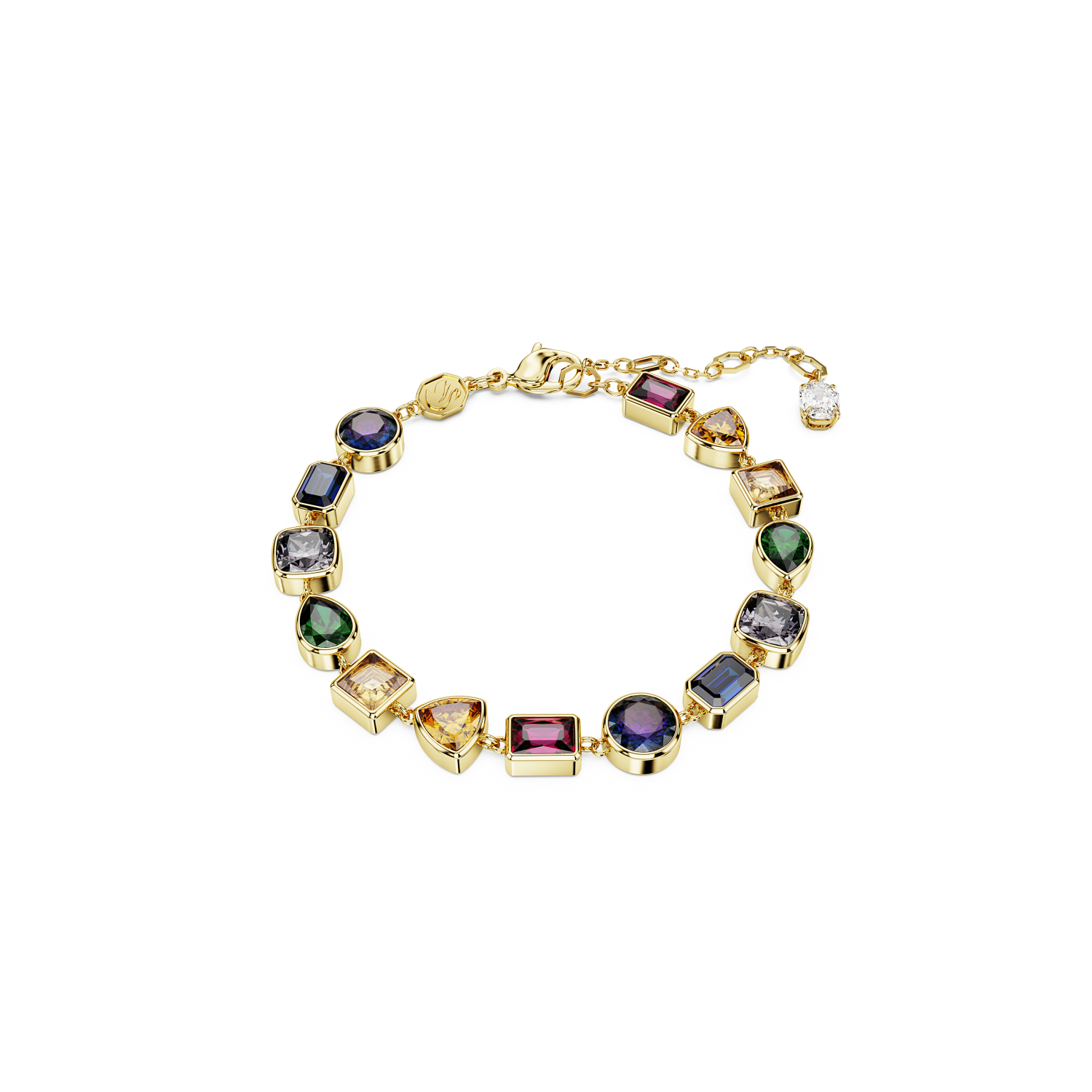 Swarovski - Braccialetto Stilla, Taglio misto, Multicolore, Placcato color oro Ref. 5662925 - SWAROVSKI