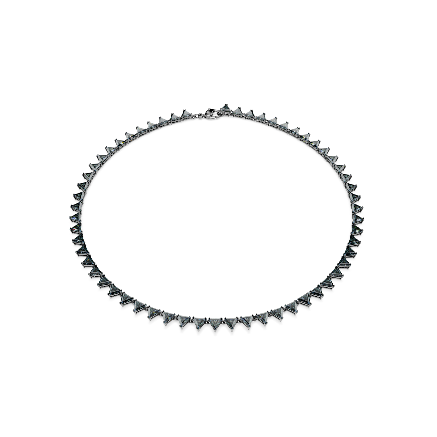 Swarovski - Collana Matrix, Taglio triangolo, Grigia, Placcato rutenio Ref. 5672276 - SWAROVSKI