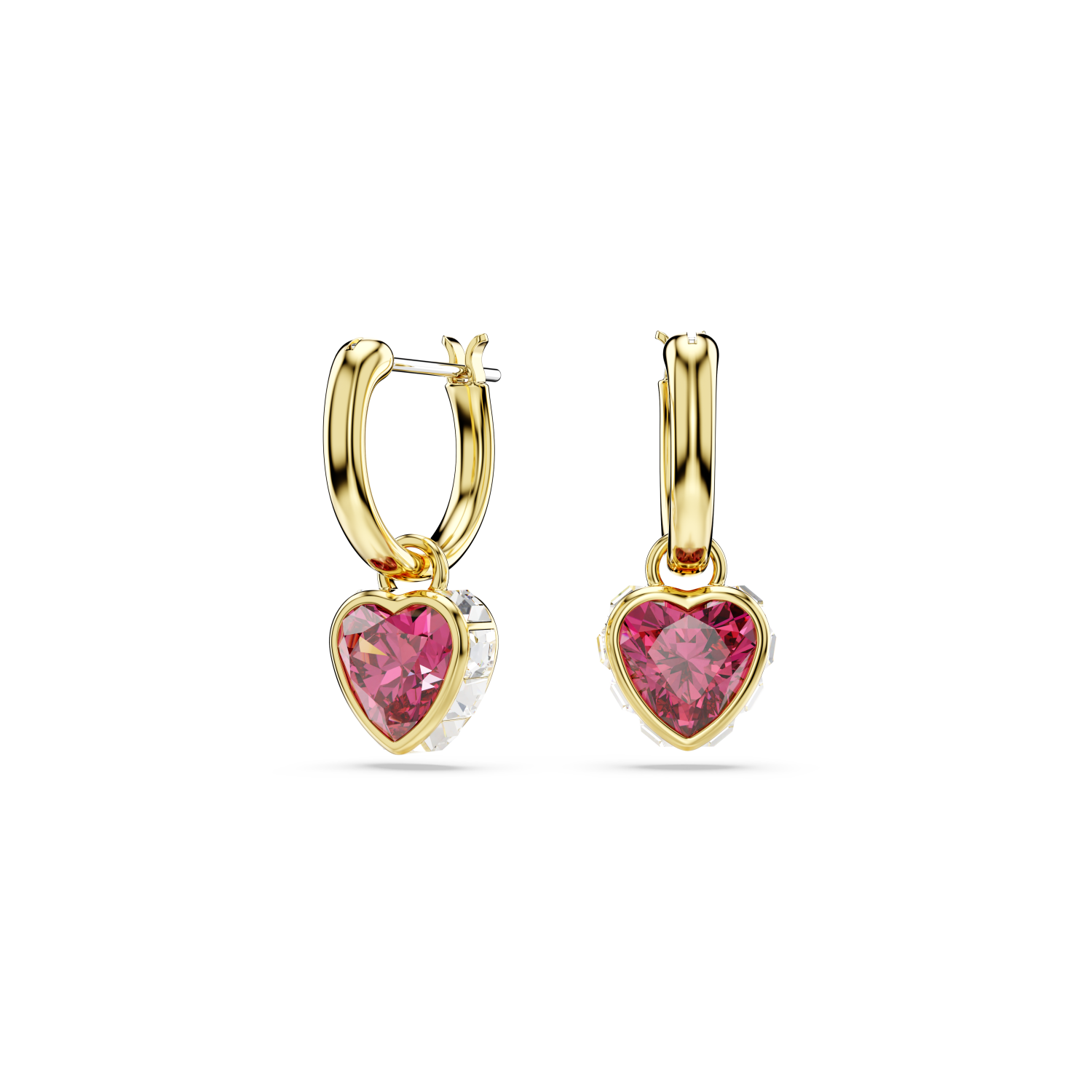 Swarovski - Orecchini pendenti Chroma, Cuore, Rossi, Placcato color oro Ref. 5684760 - SWAROVSKI