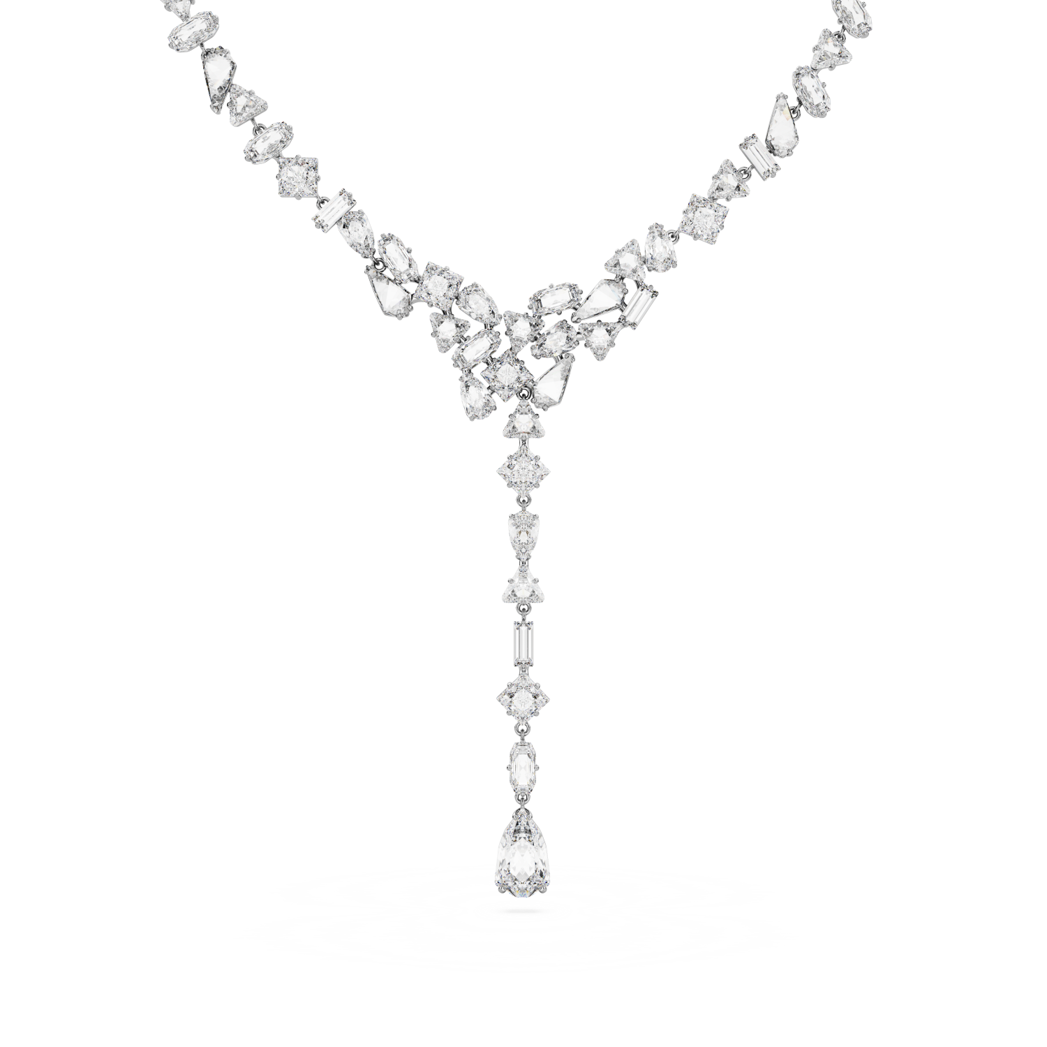 Swarovski - Collana a Y Mesmera, Taglio misto, Bianco, Placcato rodio Ref. 5661520 - SWAROVSKI