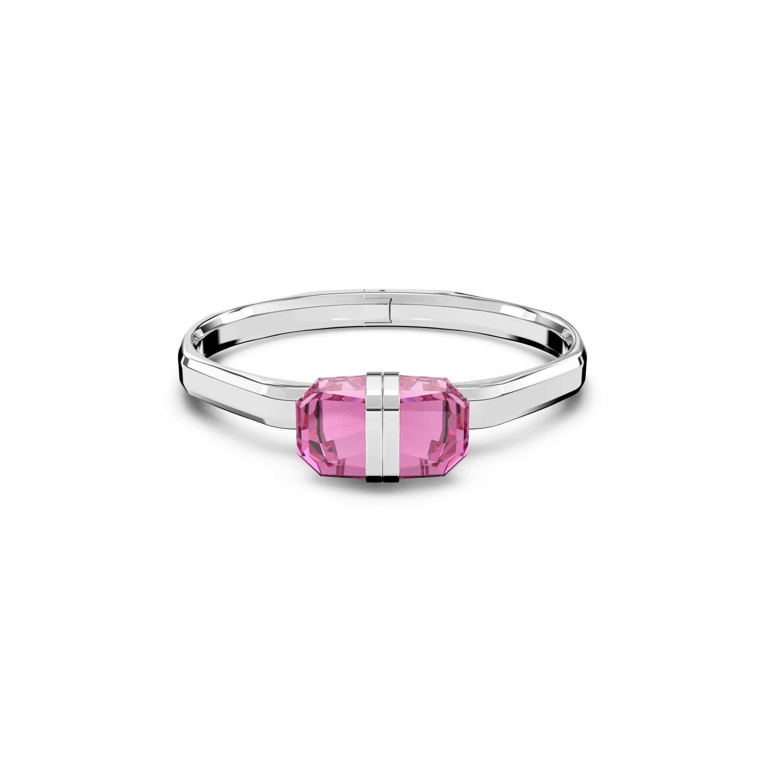 Swarovski - Bracciale rigido Lucent, Chiusura magnetica, Rosa, Acciaio inossidabile Ref. 5629227 - SWAROVSKI