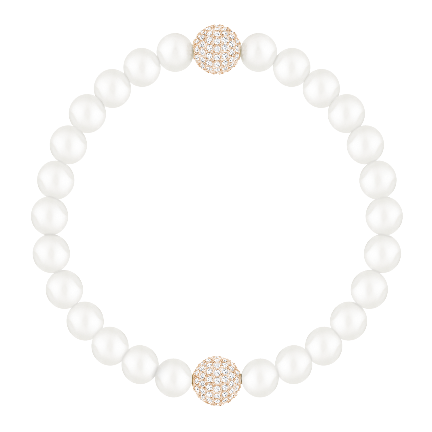 Swarovski - Swarovski Remix Collection Crystal Pearl Strand, bianco, Placcato oro rosa Ref. 5421434 - SWAROVSKI